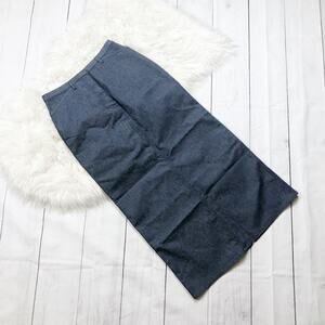Isabella Bird Women's Blue‎ Modest Denim Jean Back Split Skirt Size 8 28
